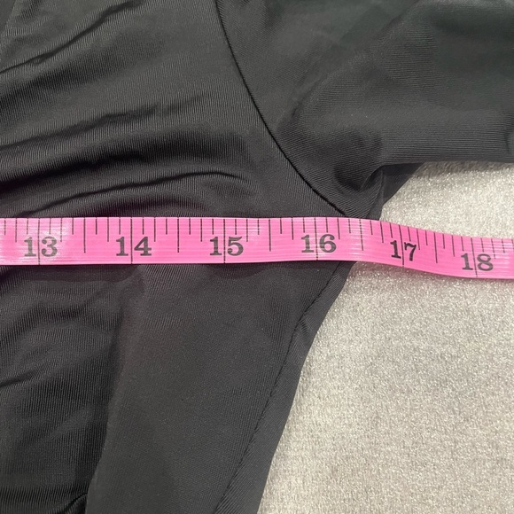 [M]Sandro Ferrone Rome Elegant Black Long Sleeve Deep V Pleated Mini Dress Bow - Picture 6 of 8